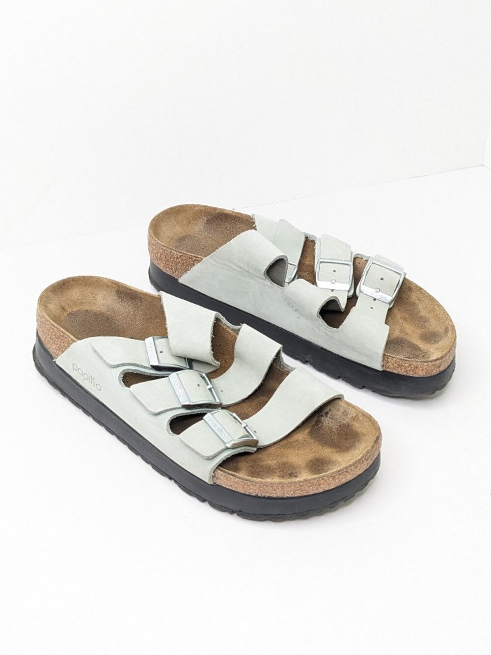 Birkenstock Papillio Florida Platform Sandals Grey Women's 7 Narrow (EU 38)